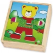 Дерев'яна рамка-вкладиш Viga Toys Гардероб ведмедя