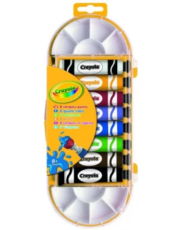 Фарби темпера Crayola в тюбиках з пензликом 8 шт - ves 7407