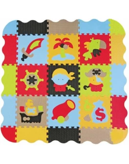 Детский коврик-пазл Baby Great Приключения пиратов с бортиком 122х122 см (GB-M1503E) - SGR GB-M1503E