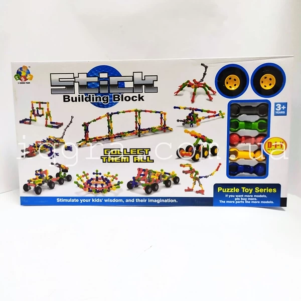 Конструктор шарнірний Stick building block Транспорт 62 деталі (SY9929)