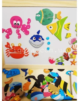 Магнітна мозаїка з двосторонньою дошкою Водний світ - igs C 31351 Магнітна мозаїка з двосторонньою дошкою Водний світ - igs C 31351