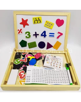 Магнітна мозаїка з двосторонньою дошкою Математика - igs С 35810 Магнітна мозаїка з двосторонньою дошкою Математика - igs С 35810