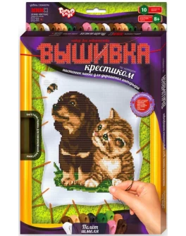 Набір для творчості Danko Toys Вишивка хрестиком на розтяжці з рамкою - mlt Вышивка крестиком 