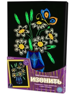 Набір для творчості Danko Toys Картина-панно з ниток муліне Ізоніть (IZN-01-01) - mlt IZN-01-01