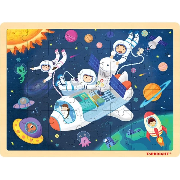 Дерев'яні пазли Top Bright Космічний корабель 48 деталей (120415)