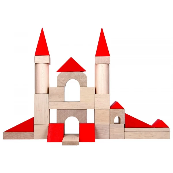 Дерев'яний конструктор кубики Будівельник Юніор, KomarovToys - Kom A317