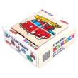 Дерев'яні кубики. Склади малюнок Транспорт, Komarovtoys - kom 610