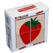 Деревянные кубики. Сложи рисунок Фрукты-ягоды, Komarovtoys - kom 606