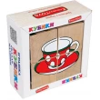 Деревянные кубики. Сложи рисунок Посуда, Komarovtoys - kom 605