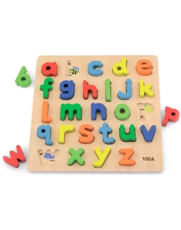 Дерев'яна рамка вкладиш Viga Toys Англійський алфавіт, малі літери (50125)