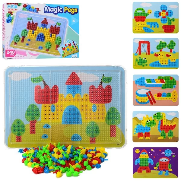 Мозаїка цвяшками для дрібної моторики Magic Pegs (660-662)