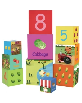 Кубики-трансформер пірамідка Овочі Classic world (20028)