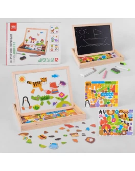 Магнітна мозаїка з двосторонньою дошкою Fun Game Тварини (99183) Магнітна мозаїка з двосторонньою дошкою Fun Game Тварини (99183)