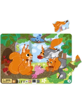 Пазли картонні DoDo з рамкою Білочки 21 ел. (R300224)