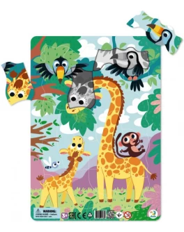 Пазли картонні DoDo з рамкою Жираф 21 ел. (R300223)