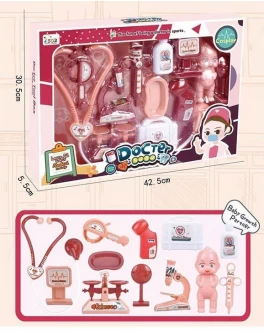 Ігровий набір лікаря з пупсом, стетоскоп, операційне приладдя (502-171)