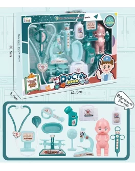 Ігровий набір лікаря з пупсом, стетоскоп, операційне приладдя (502-172)