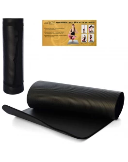 Килимок для занять на вулиці (дитячий каремат) 183х61 см чорний (MS 2608-27-B)