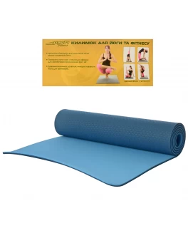 Килимок для занять на вулиці (дитячий каремат) 183х61 см синьо-блакитний (MS 0613-BL)